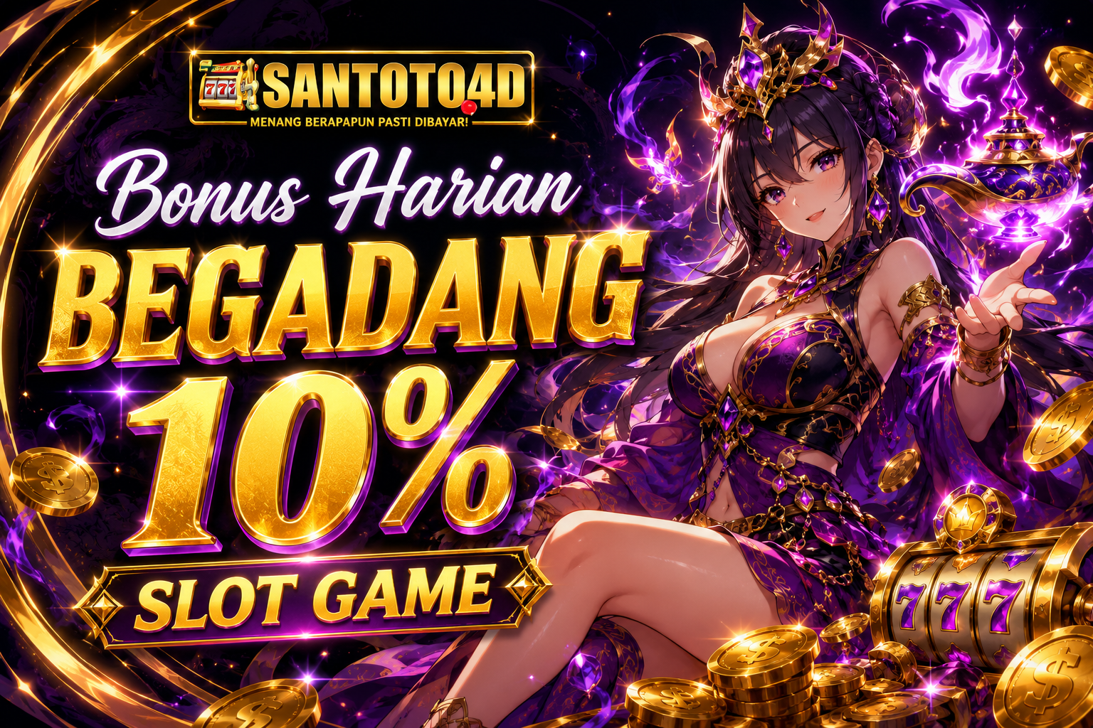BONUS HARIAN BERGADANG 10%